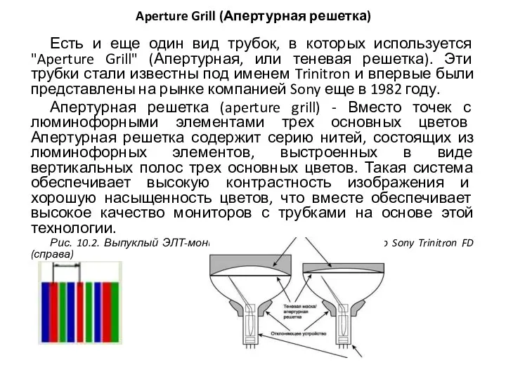 Aperture Grill (Апертурная решетка) Есть и еще один вид трубок,