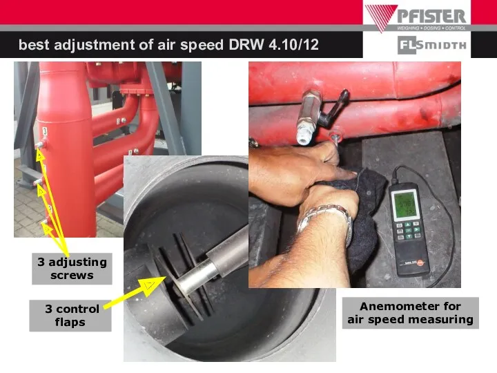 Anemometer for air speed measuring 3 adjusting screws 3 control