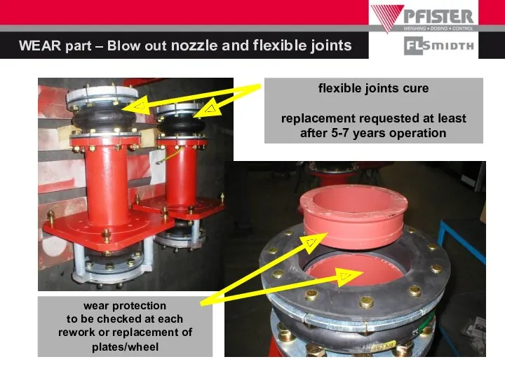 flexible joints cure replacement requested at least after 5-7 years