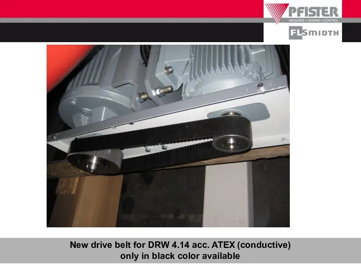 New drive belt for DRW 4.14 acc. ATEX (conductive) only in black color available