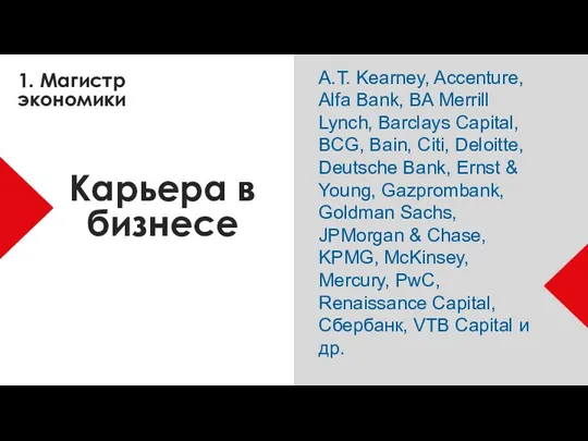 Карьера в бизнесе A.T. Kearney, Accenture, Alfa Bank, BA Merrill