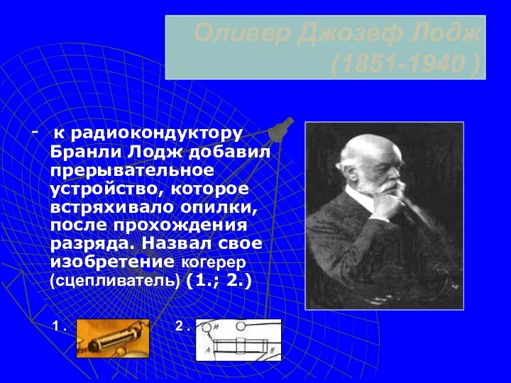 Оливер Джозеф Лодж (1851-1940 ) - к радиокондуктору Бранли Лодж