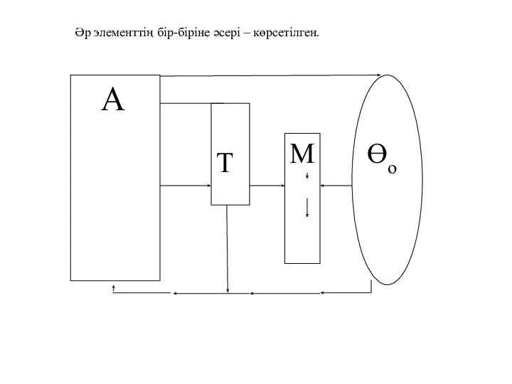 Әр элементтің бір-біріне әсері – көрсетілген.