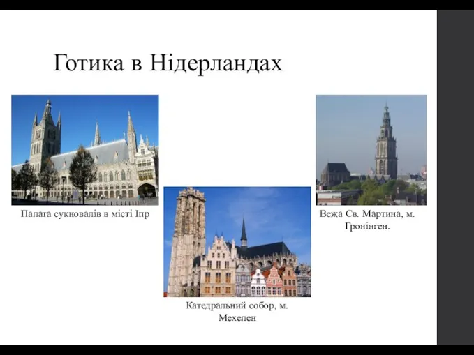 Готика в Нідерландах Вежа Св. Мартина, м. Гронінген. Палата сукновалів