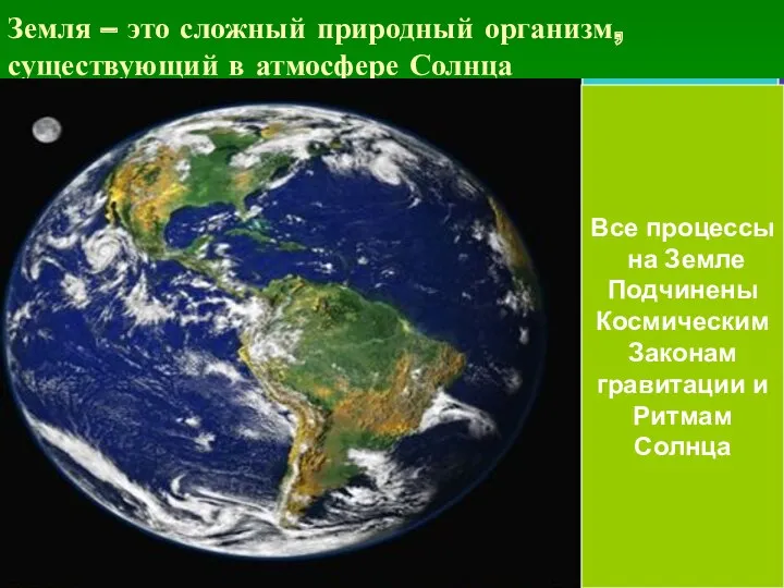 Земля – это сложный природный организм, существующий в атмосфере Солнца