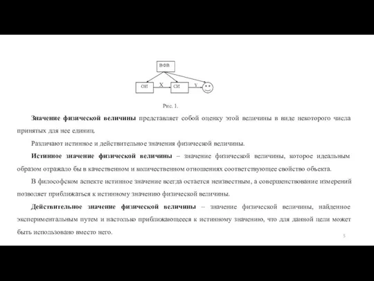 Значение физической величины представляет собой оценку этой величины в виде