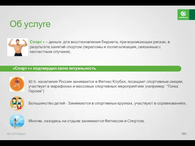 Об услуге АО «ОТП Банк» Спорт + – деньги для