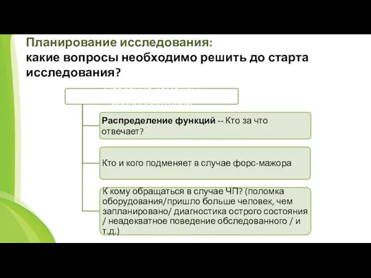 Планирование исследования: какие вопросы необходимо решить до старта исследования?