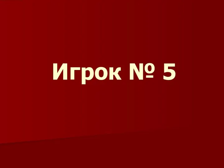 Игрок № 5