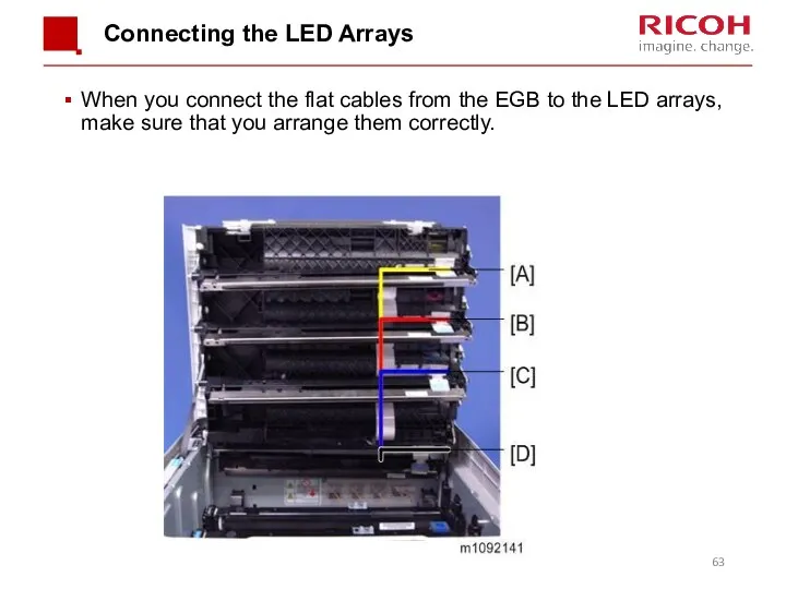 Connecting the LED Arrays When you connect the flat cables from the EGB