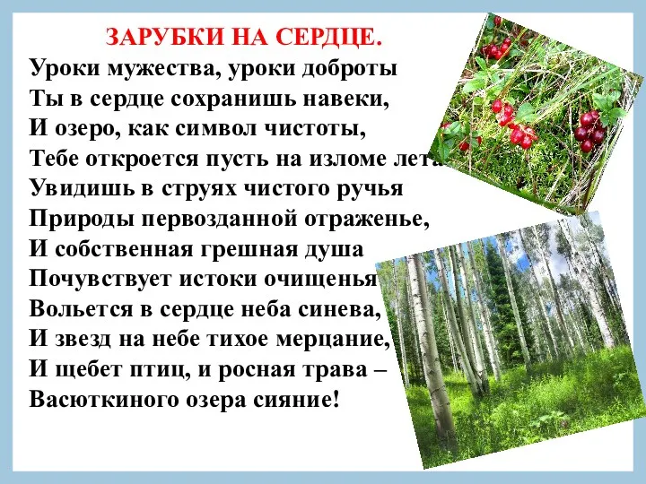 ЗАРУБКИ НА СЕРДЦЕ. Уроки мужества, уроки доброты Ты в сердце