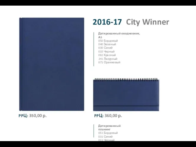 2016-17 City Winner 050 Бордовый 040 Зеленый 030 Синий 010