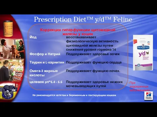 Prescription Diet™ y/d™ Feline Коррекция гиперфункции щитовидной железы у кошек