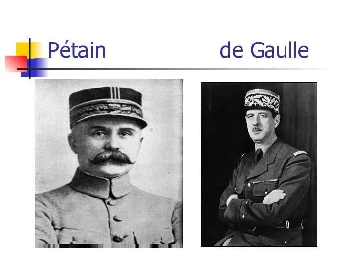 Pétain de Gaulle