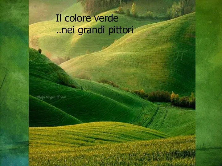 Il colore verde ..nei grandi pittori