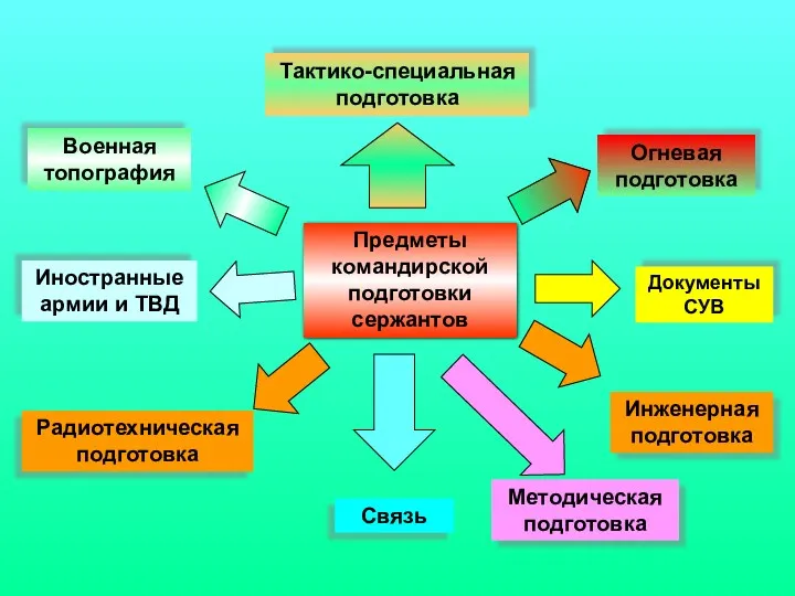 Предметы командирской подготовки сержантов Тактико-специальная подготовка Иностранные армии и ТВД