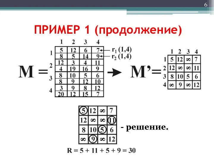 ПРИМЕР 1 (продолжение) - решение.