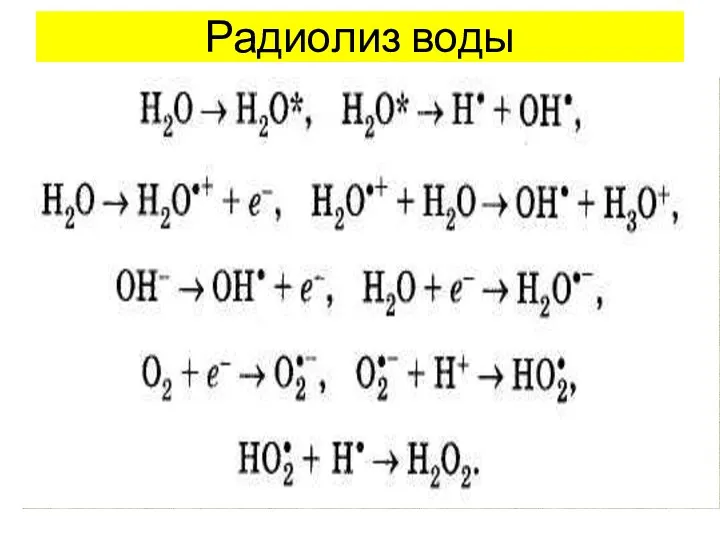 Радиолиз воды