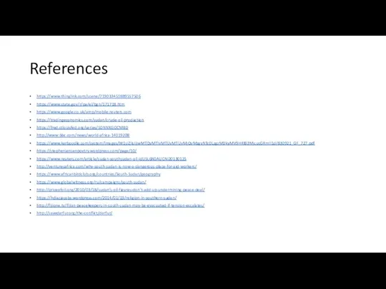 References https://www.thinglink.com/scene/719033451889557506 https://www.state.gov/r/pa/ei/bgn/171718.htm https://www.google.co.uk/amp/mobile.reuters.com https://tradingeconomics.com/sudan/crude-oil-production https://fred.stlouisfed.org/series/SDNNXGOCMBD http://www.bbc.com/news/world-africa-14019208 https://www.kerboodle.com/system/images/W1siZiIsIjIwMTQvMTIvMTUvMTUvMjQvMzgvNTc0LzgzMDkyMV9HRl83MjcucGRmIl1d/830921_GF_727.pdf https://stephenjensenpoetry.wordpress.com/page/10/ https://www.reuters.com/article/sudan-southsudan-oil-idUSL6N0AUCNI20130125