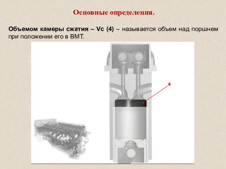 Основные определения. Объемом камеры сжатия – Vс (4) – называется