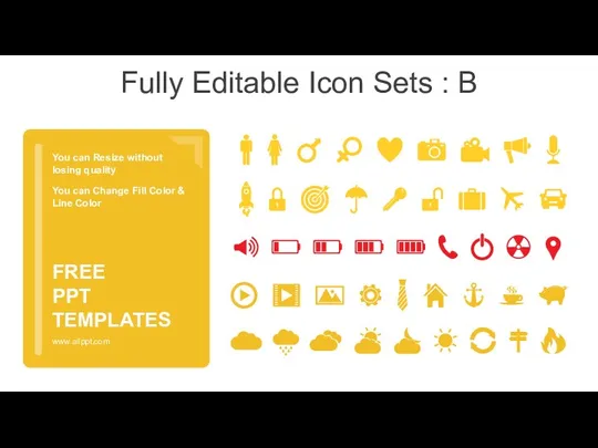 Fully Editable Icon Sets : B You can Resize without