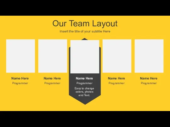 Our Team Layout Insert the title of your subtitle Here