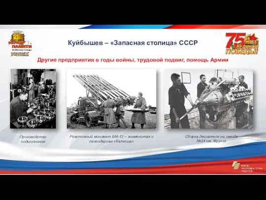 Другие предприятия в годы войны, трудовой подвиг, помощь Армии Куйбышев – «Запасная столица»