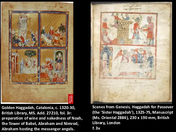 Golden Haggadah, Catalonia, c. 1320-30, British Library, MS. Add. 27210, fol. 3r: preparation