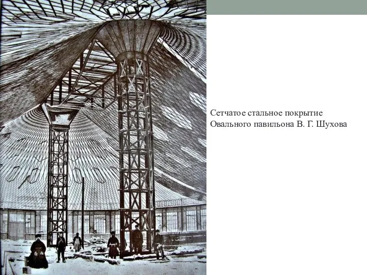 Сетчатое стальное покрытие Овального павильона В. Г. Шухова
