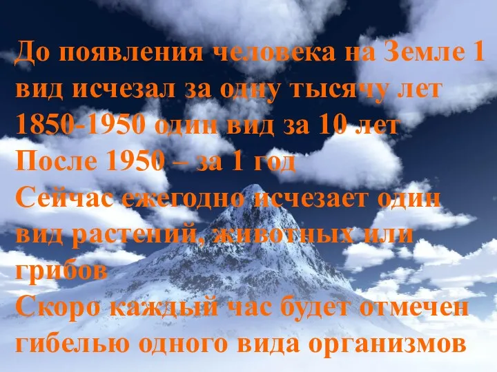 РОРДПЖАДЛРЭ До появления человека на Земле 1 вид исчезал за