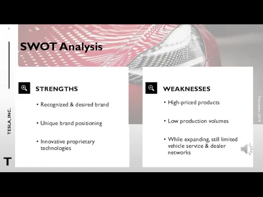 SWOT Analysis STRENGTHS Recognized & desired brand Unique brand positioning