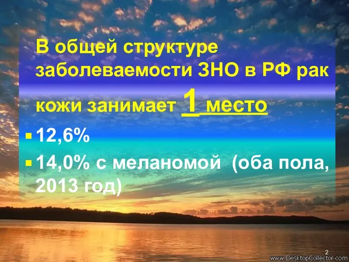 В общей структуре заболеваемости ЗНО в РФ рак кожи занимает