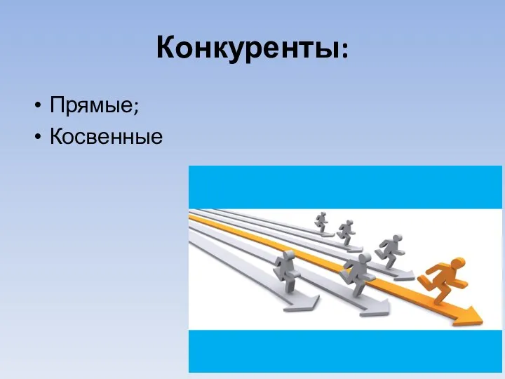 Конкуренты: Прямые; Косвенные