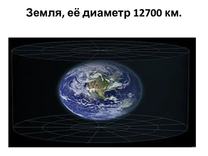 Земля, её диаметр 12700 км.