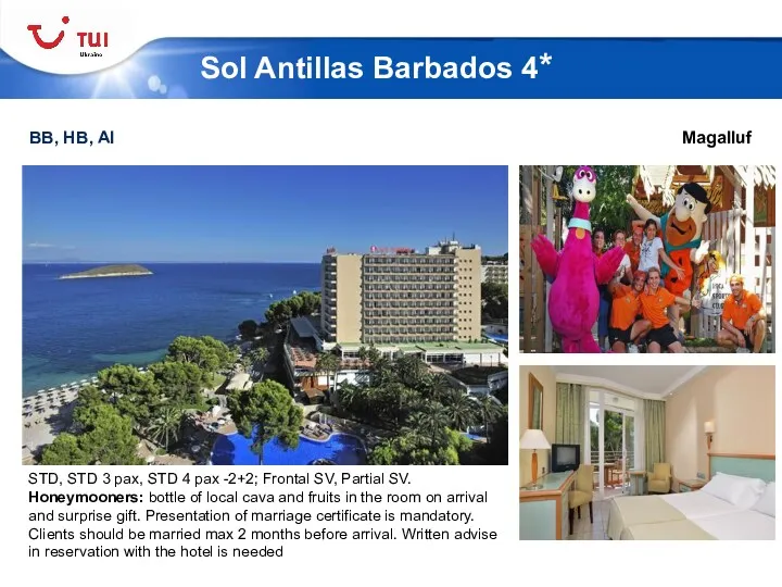 BB, HB, AI Sol Antillas Barbados 4* Magalluf STD, STD 3 pax, STD