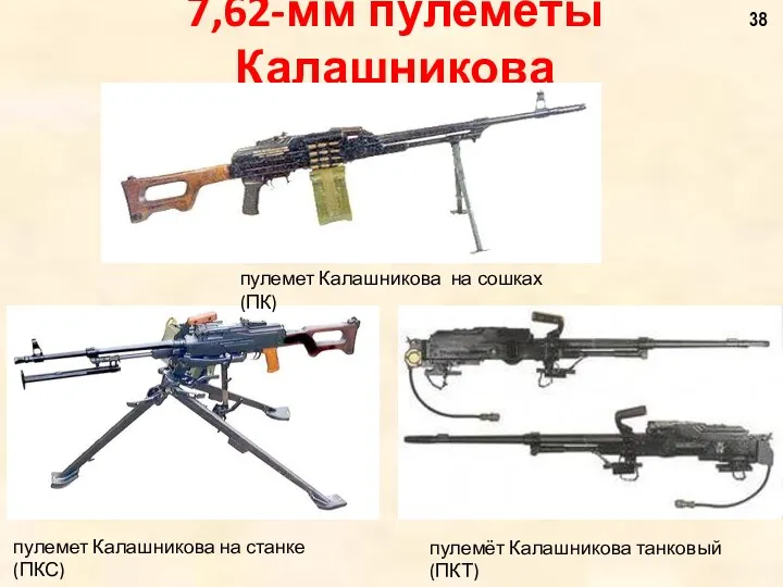 7,62-мм пулеметы Калашникова пулемет Калашникова на сошках (ПК) пулемет Калашникова
