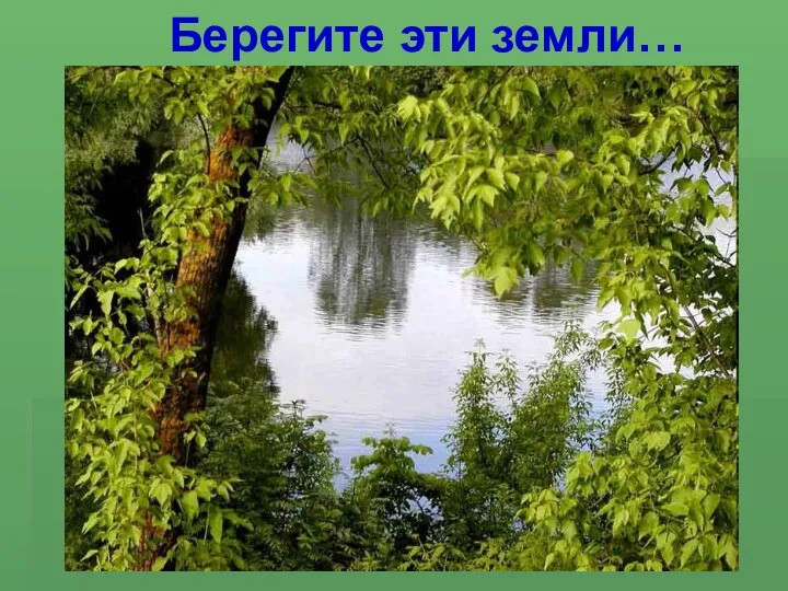 Берегите эти земли…