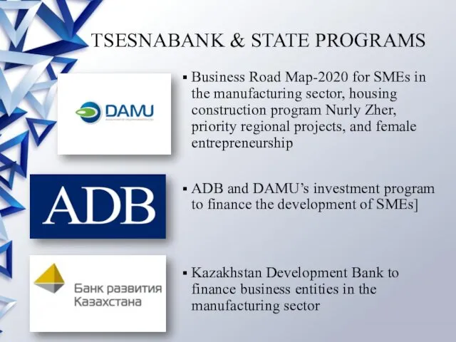 TSESNABANK & STATE PROGRAMS Business Road Map-2020 for SMEs in