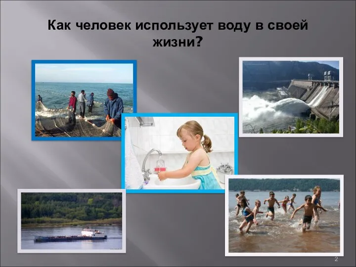 Как человек использует воду в своей жизни?