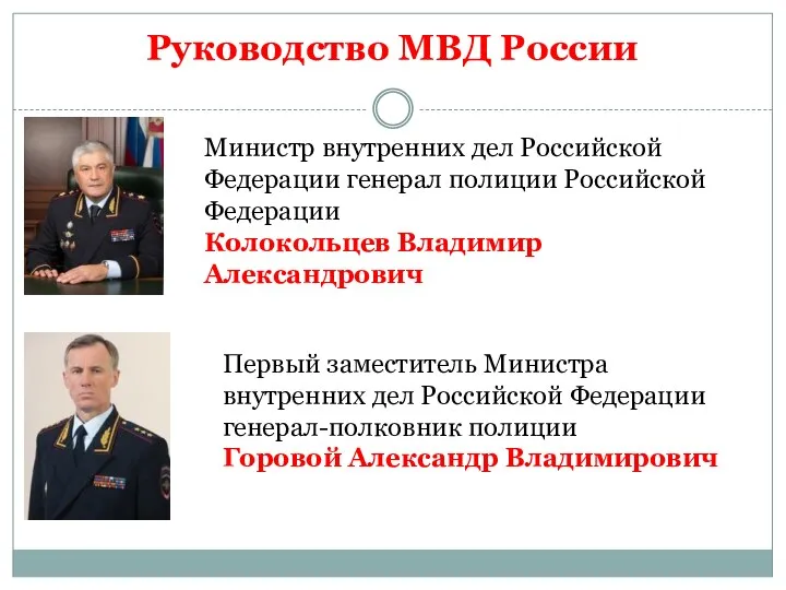 Руководство МВД России Министр внутренних дел Российской Федерации генерал полиции