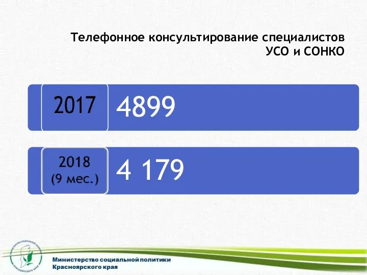 Телефонное консультирование специалистов УСО и СОНКО