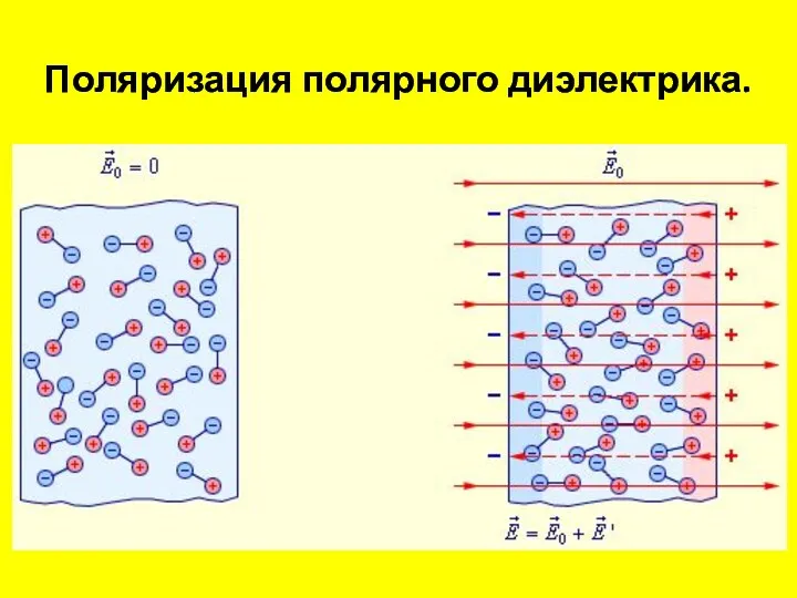 Поляризация полярного диэлектрика.