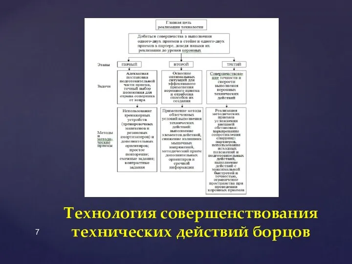 Технология совершенствования технических действий борцов