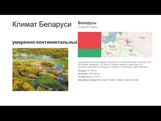 Климат Беларуси умеренно-континентальный