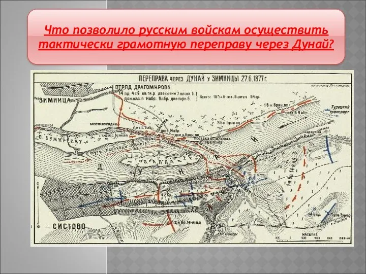 Что позволило русским войскам осуществить тактически грамотную переправу через Дунай?