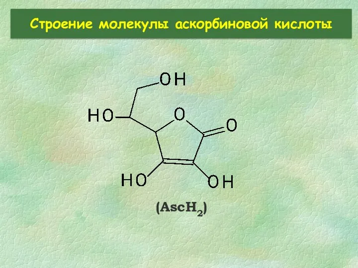Строение молекулы аскорбиновой кислоты (AscH2)