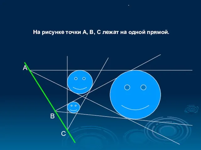 А С В На рисунке точки А, В, С лежат на одной прямой. .