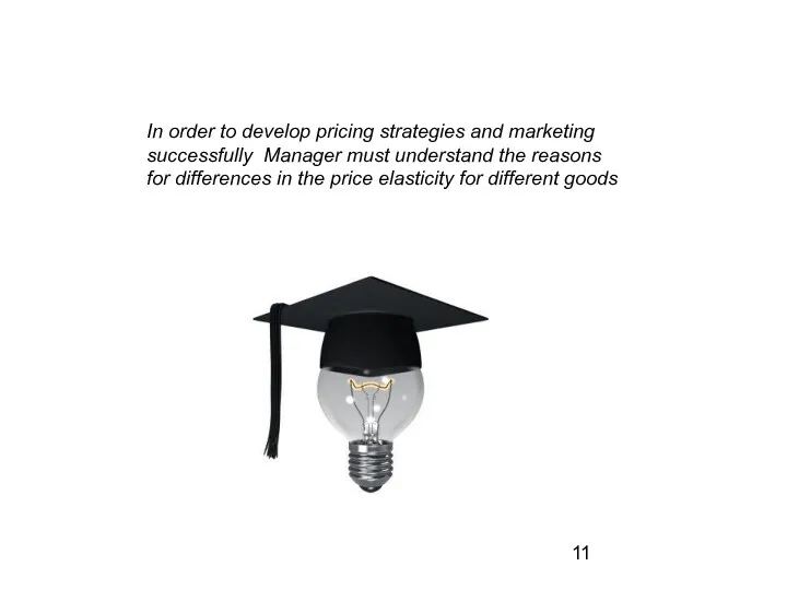 In order to develop pricing strategies and marketing successfully Manager