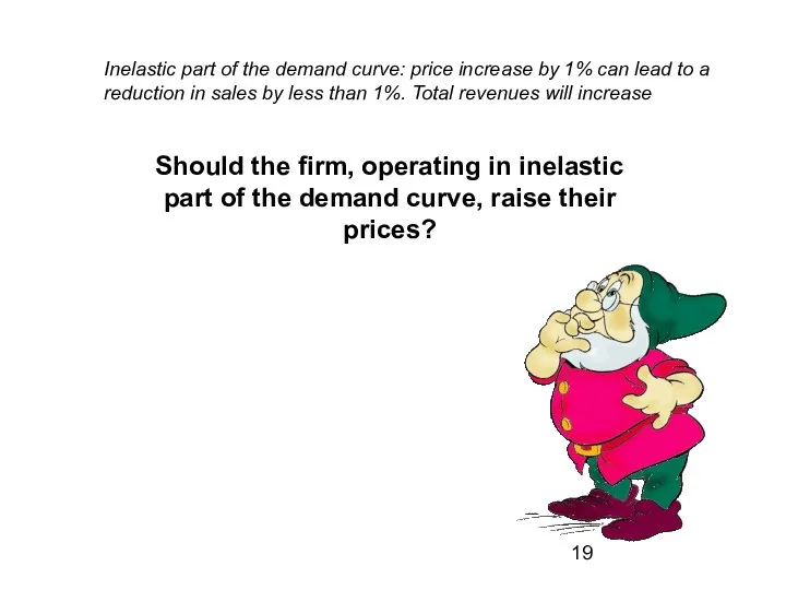 Should the firm, operating in inelastic part of the demand