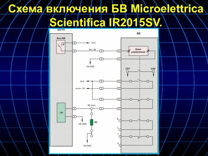 Схема включения БВ Microelettrica Scientifica IR2015SV.